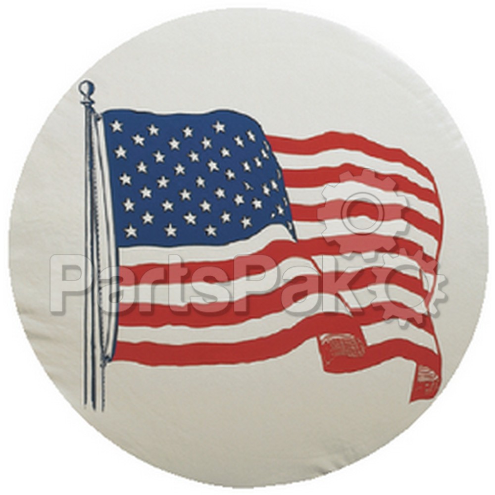 Adco Products 1781; Us Flag Tire Cover A 34 White