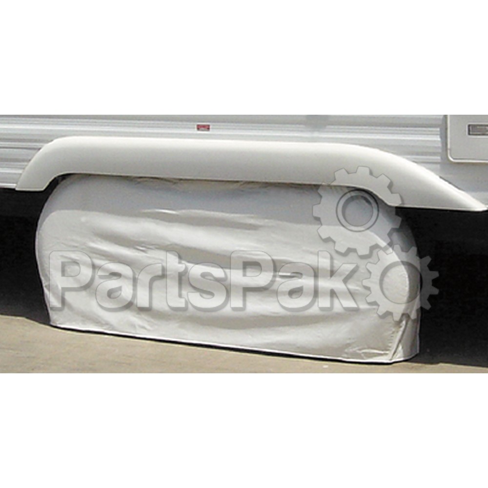 Adco Products 3922; White Double Axle Tyre Tire Guard 30-32 Inch