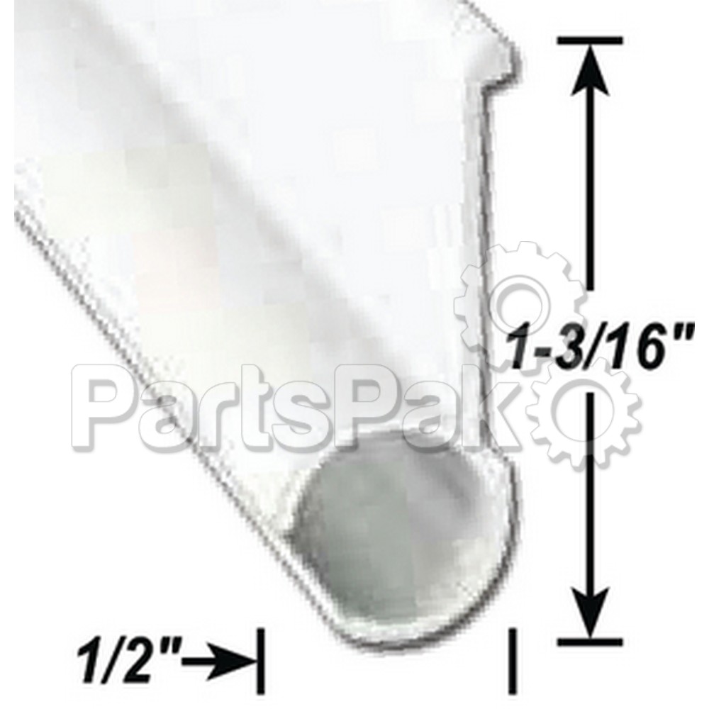 AP Products 0215080116; Awning Rail Polar White 16 Foot