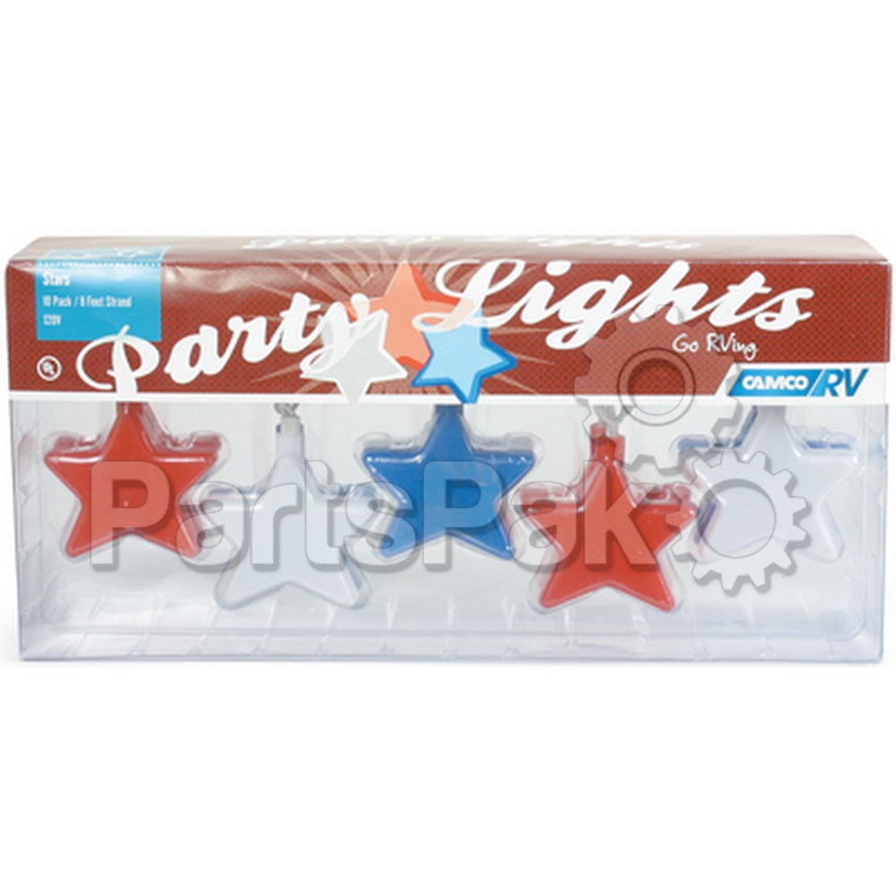 Camco 42656; Party Lights Patriotic Stars