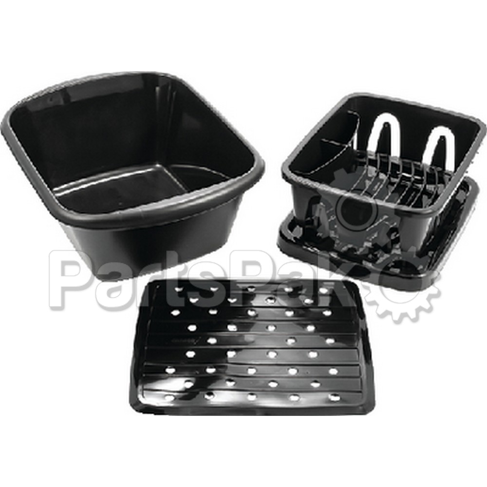Camco 43518; Sink Kit W/ Dish Drainer Black