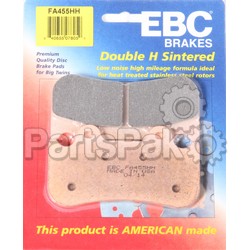 EBC Brakes FA455HH; Aftermarket Caliper Brake Pad; 2-WPS-15-455H