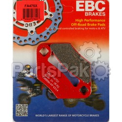 EBC Brakes FA475X; Brake Pads; 2-WPS-15-475X