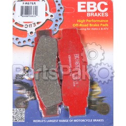 EBC Brakes FA676X; Standard Brake Pad; 2-WPS-15-676X