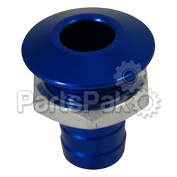 Blowsion 04-03-022; Billet Thru-Hull Water Fitting Bilge Pump Outlet Blue; 2-WPS-18-2073BL