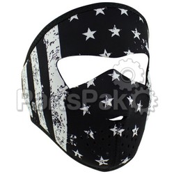 Zan WNFMS091; Neoprene Small Mask Black White Flag; 2-WPS-26-5108