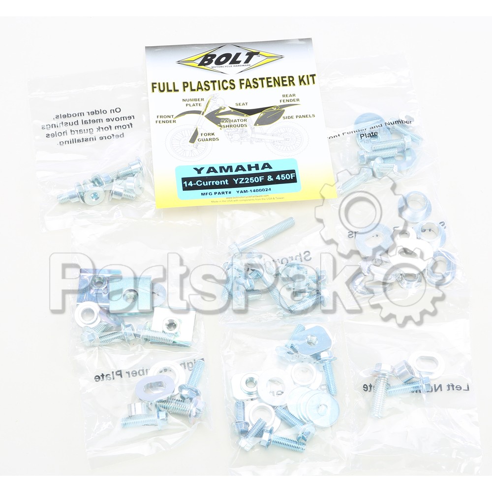 Bolt YAM-1400024; Full Plastic Fastener Kit Yamaha