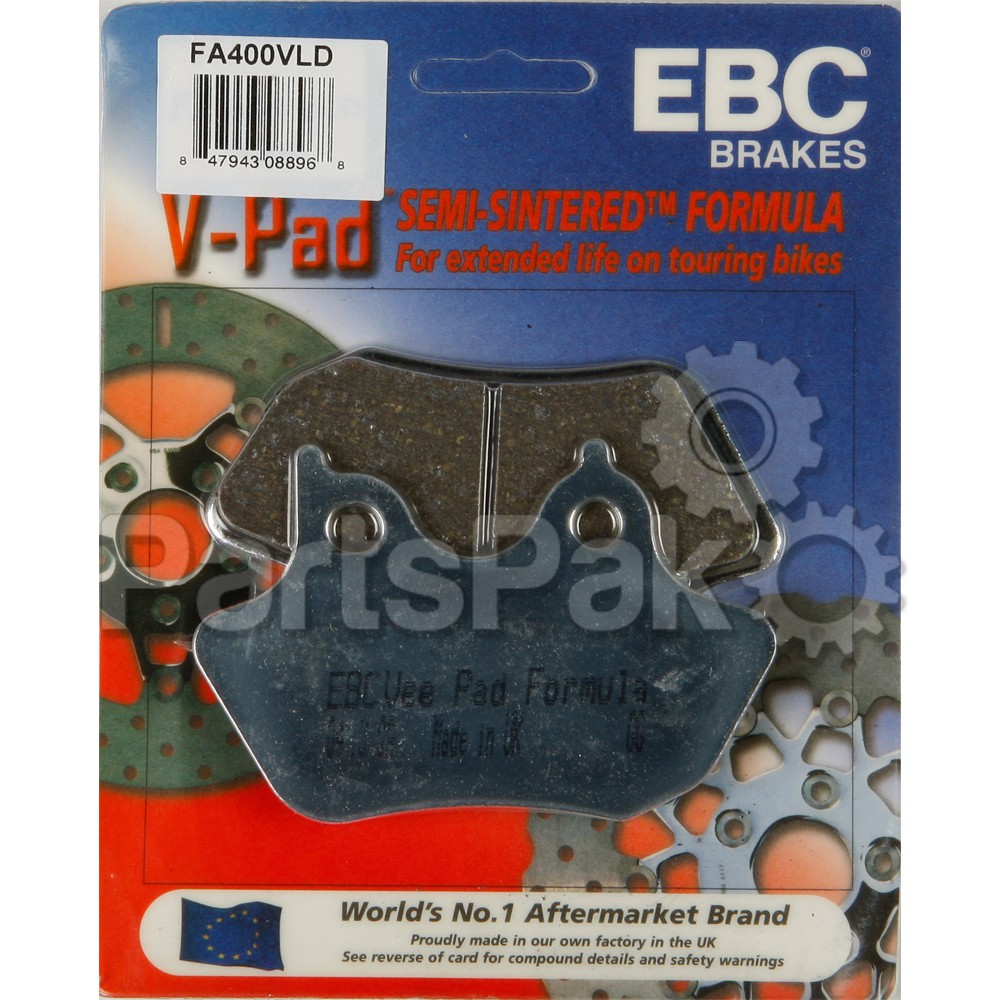 EBC Brakes FA400VLD; Brake Pads V-Series Chrome