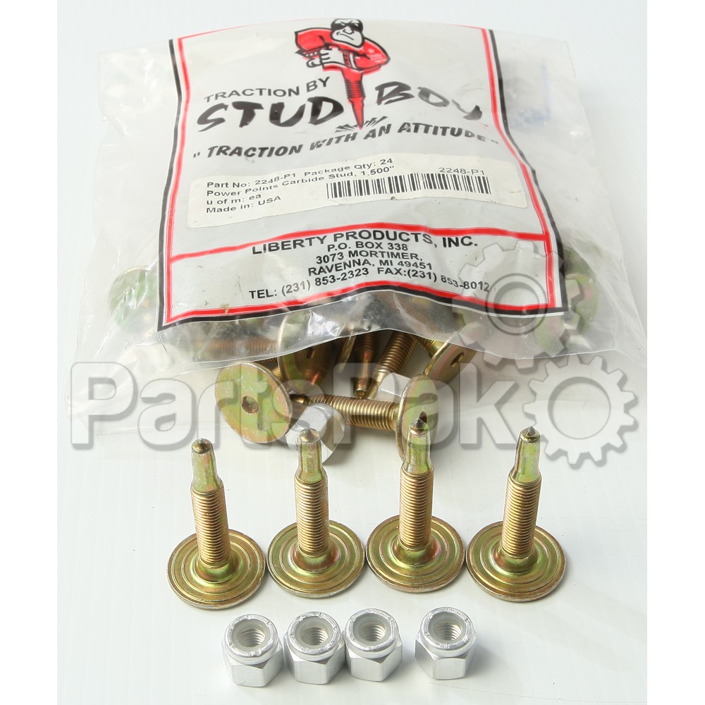 Stud Boy 2248-P1; Pwr Pt Carbide Stds-1.5- 24-Packg 5/16 Inch -24