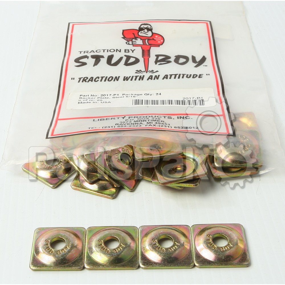 Stud Boy 2017-P1; Support Plates- 5/16 Inch - 24-Packg Steel Square