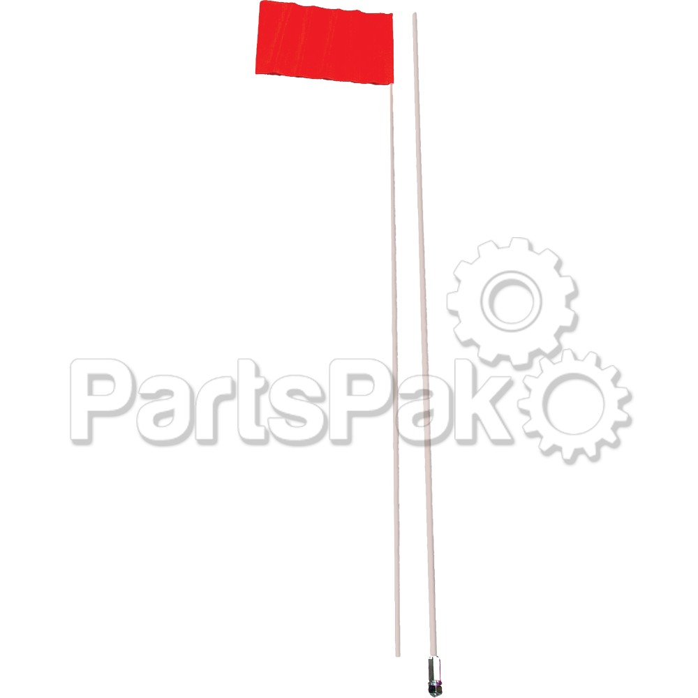Safety 6B; 2Pc Fiber Safety Flag 9-inch X12-inch 9Ft Straight Mount