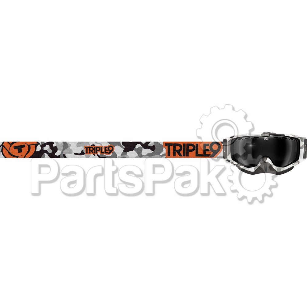 Triple 9 37-2357; Switch Goggle Snow Camo Orange W / Polarized Smoke Lens