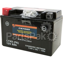 Yuasa CTX9-BS FA; Sealed Factory Activated Battery Ctx9; 2-WPS-49-2246