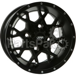 ITP (Industrial Tire Products) 1228627536B; Wheel, Itp Hurricane 12X7 4/110 5+2 Black; 2-WPS-57-86275