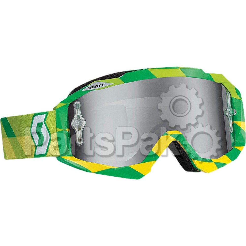 Scott 238057-4606269; Hustle Goggle Track Green W / Silver Chrome Lens