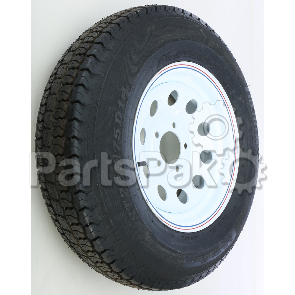 AWC TA2046012-71BF78C; Trailer Tire / Rim Assembly White 14X6 5 On 4.5/F78-14 -C-