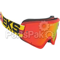 EKS Brand 067-10360; Flat Out Mirror Goggle Red / Ylw / Magenta W / Red Mirror