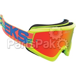 EKS Brand 067-10385; Flat Out Mirror Goggle Flo Yellow / Fire / Cyan