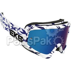 EKS Brand 067-10645; Scatter-X Goggle White / Blue W / Red Mirror Lens
