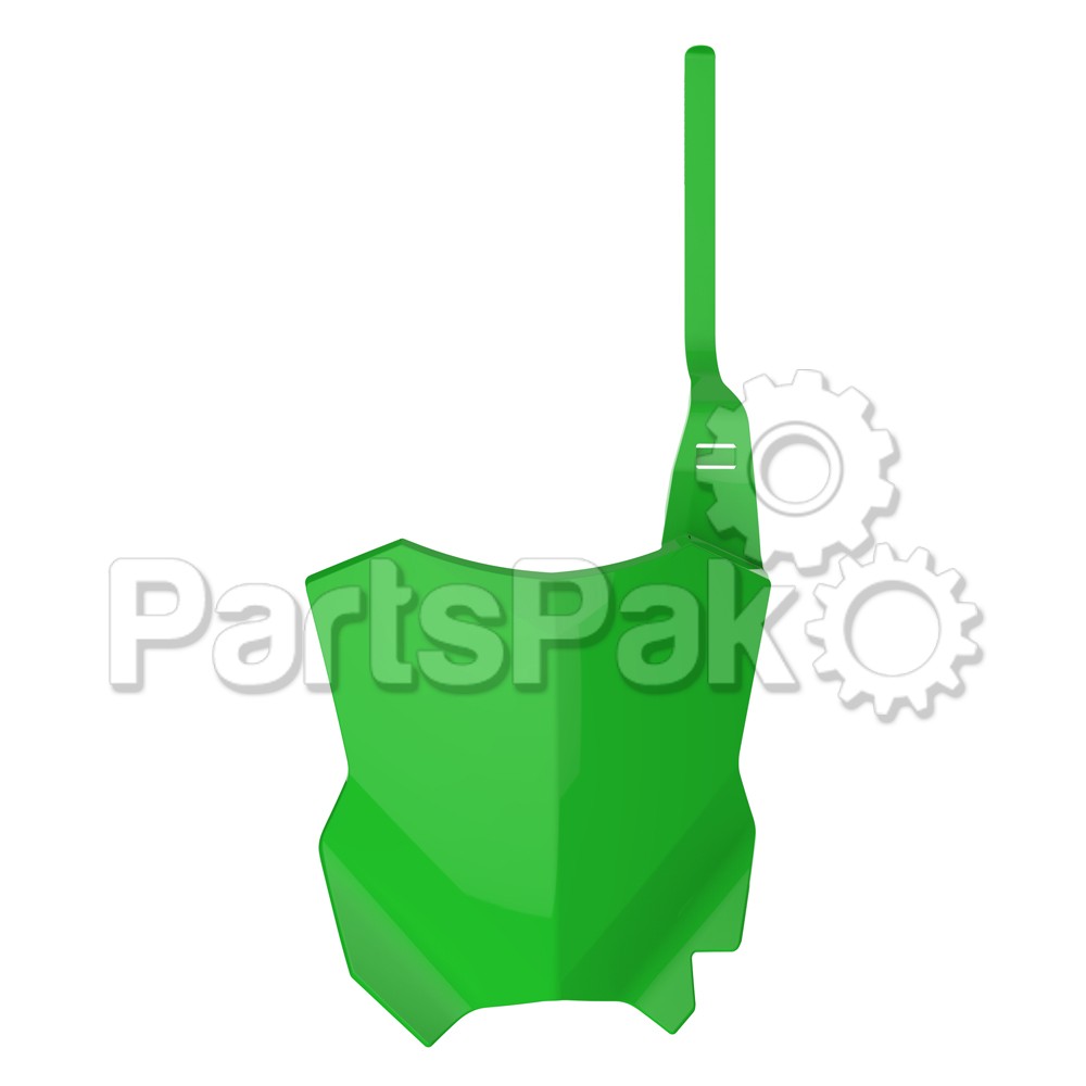 Polisport 8665900001; Front Number Plate (Green)