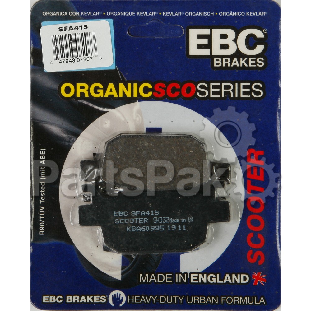 EBC Brakes SFA415; Brake Pads