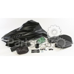 SPG SDHK450-BK; Helium Hood Black W / Intake Kit Black Fits Ski-Doo Fits SkiDoo Xm / Xs Snowmobile