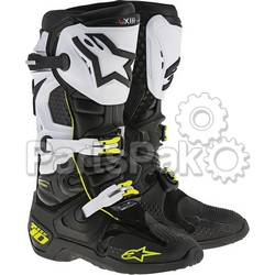 Alpinestars 2010014-12-9; Tech 10 Boots Black / White Size 09