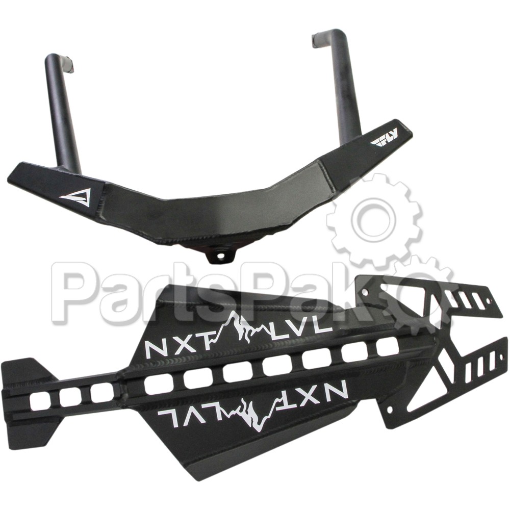 SPG NXPRB225-FBK/BLK; Nxt Lvl Rear Bumper Flat Black Fits Polaris Axys 163 Snowmobile
