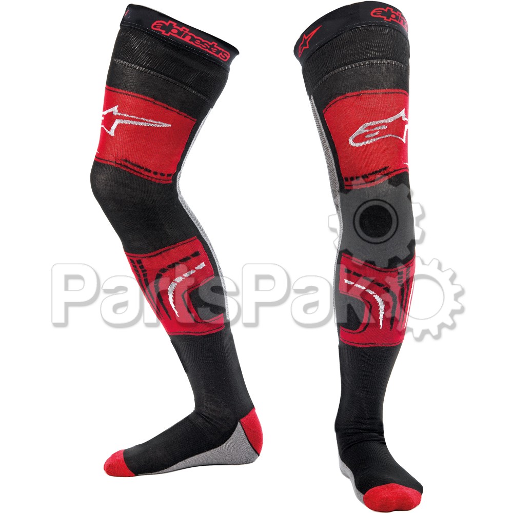 WPS - Western Power Sports 4701015-311-L/2X; Knee Brace Socks Red Lg-2X