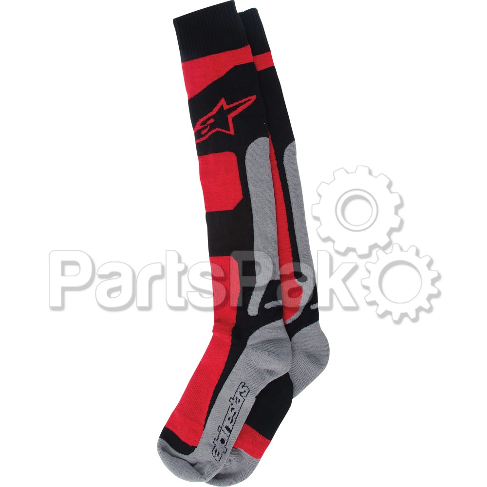Alpinestars 4702114-311-L/2X; Tech Coolmax Socks Red Lg-2X