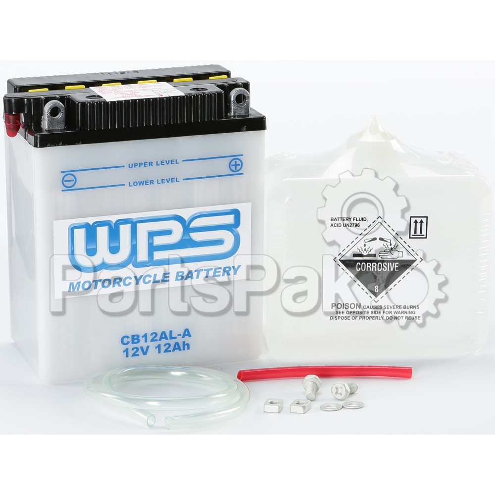 WPS - Western Power Sports CB12AL-A2; 12V Heavy Duty Battery W / Acid Cb12Al-A2