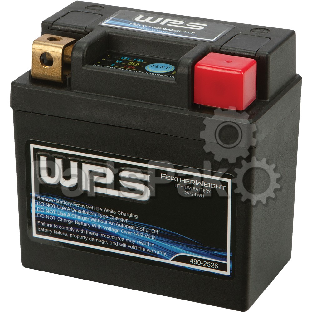 WPS - Western Power Sports HJ04L-FP-IL; Featherweight Lithium Battery 130Cca Hj04L-Fp-Il 12V / 24Wh