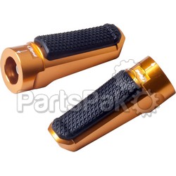 Puig 7318O; Footpegs Racing Rubber Gold