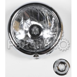 National Cycle 90-910505-000; Light Assembly Chrome Shell Halogen H3 Bulb