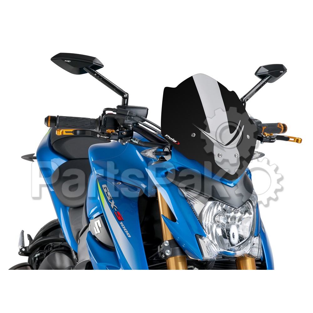 Puig 7653N; Windshield Nng Sport Fits Kawasaki Gsx-S1000 Black