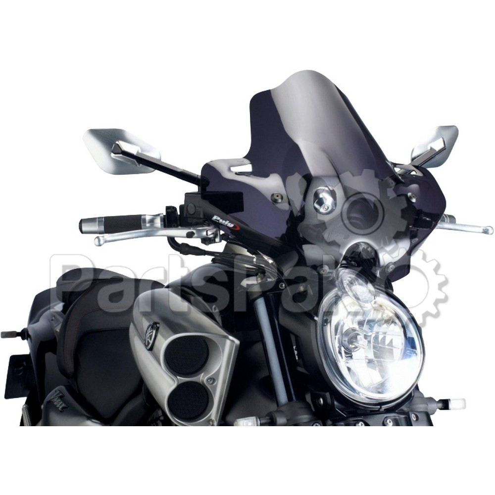 Puig 4952F; Windshield Nng Sport Fits Yamaha Vmax Dark Smoke