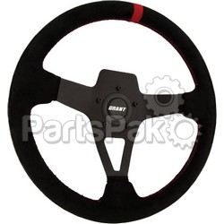 Grant 8521; Steering Wheel Ss Blk W / Red Stitch