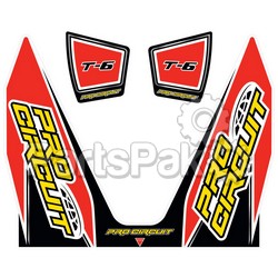 Pro Circuit DC14T6; T-6 Wrap / End Cap Decal Replacement Muffler Stickers