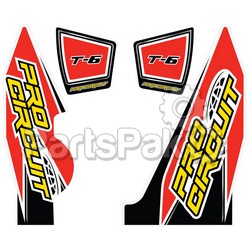 Pro Circuit DC14T6-YZ250F; T-6 Wrap / End Cap Decals Yz250F Replacement Muffler Stickers