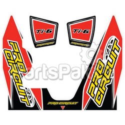 Pro Circuit DC14TI6-YZ450F; T-6 Wrap / End Cap Decal Yz450F Replacement Muffler Stickers; 2-WPS-794-9054