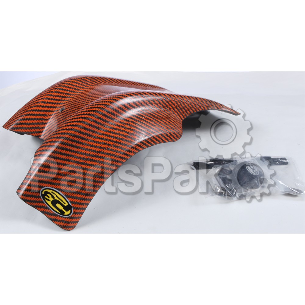 WPS - Western Power Sports 301077-ORG; Skid Plate Carbon Fiber Orange