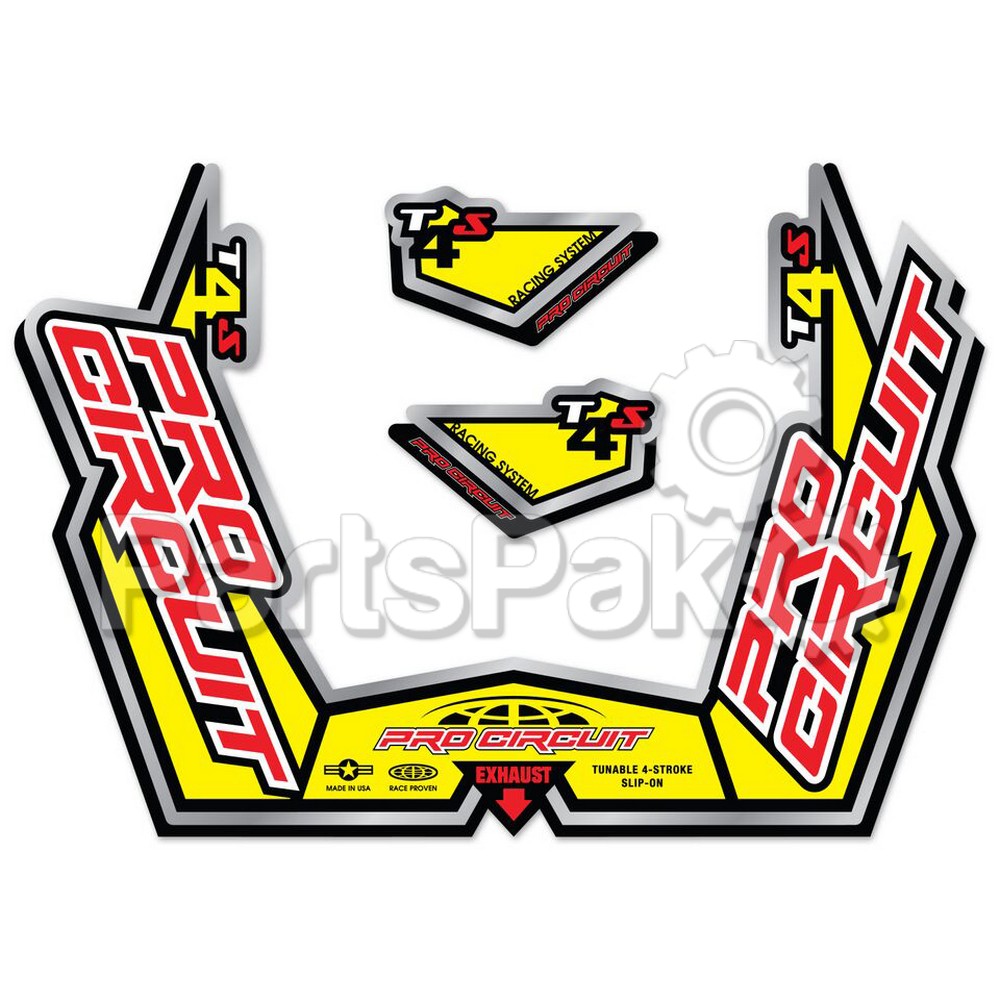 Pro Circuit DC09T4S; T-4S Sticker Kit Replacement Muffler Stickers
