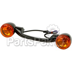 Harddrive 161801; Light Bar Flhx Style Black W / Amber Lenses; 2-WPS-820-52362