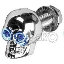 Harddrive H040079; Lighted Skull Lic Plate Screw Blue; 2-WPS-820-55552