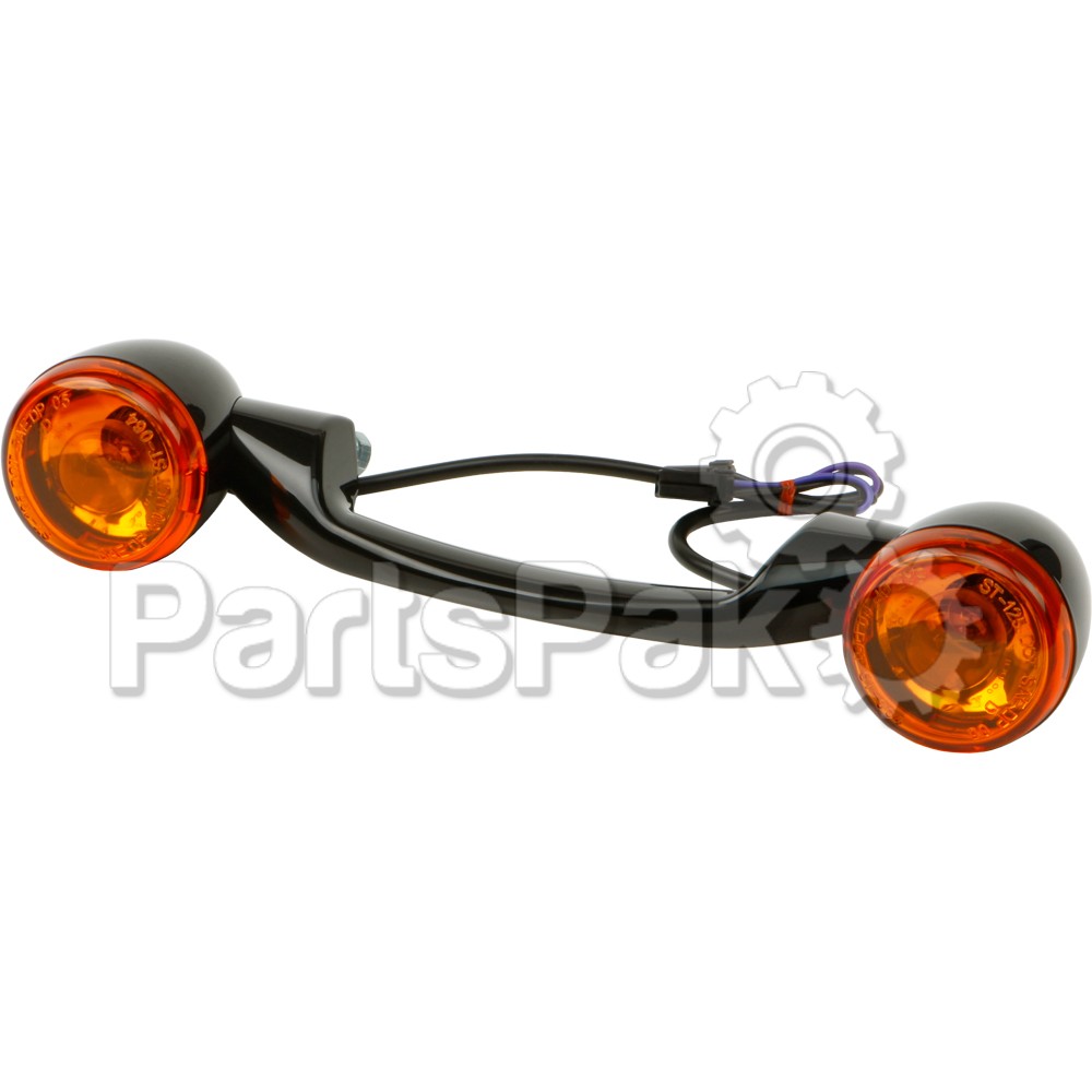Harddrive 161801; Light Bar Flhx Style Black W / Amber Lenses