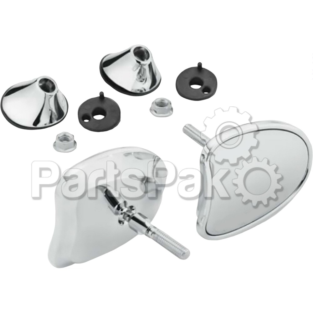 Harddrive 270332; Tapered Faring Mirrors Chrome
