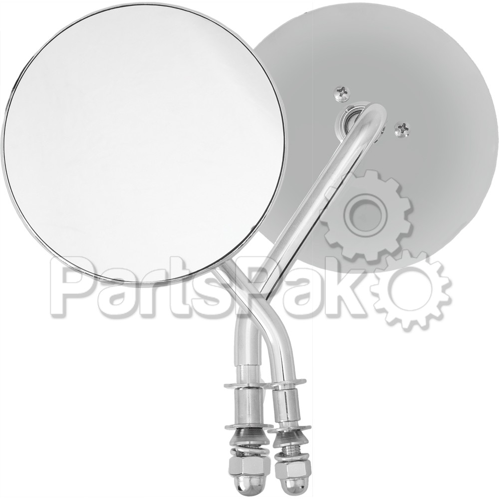 Harddrive 153082; Chrome 4-inch Round Mirror Left Side