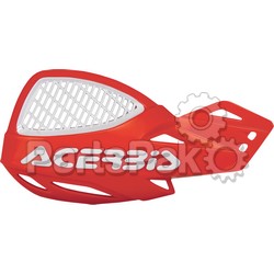 Acerbis 2072671005; Uniko Vented Handguards Red / White; 2-WPS-20726-71005