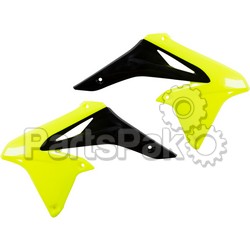 Acerbis 2171915137; Radiator Shrouds Fluorescent Yellow / Black; 2-WPS-21719-15137
