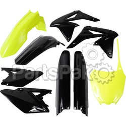 Acerbis 2198035137; Full Plastic Kit Fluorescent Yellow / Black; 2-WPS-21980-35137